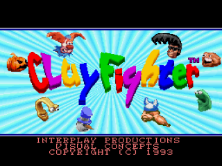 ClayFighter title screen for Super Nintendo